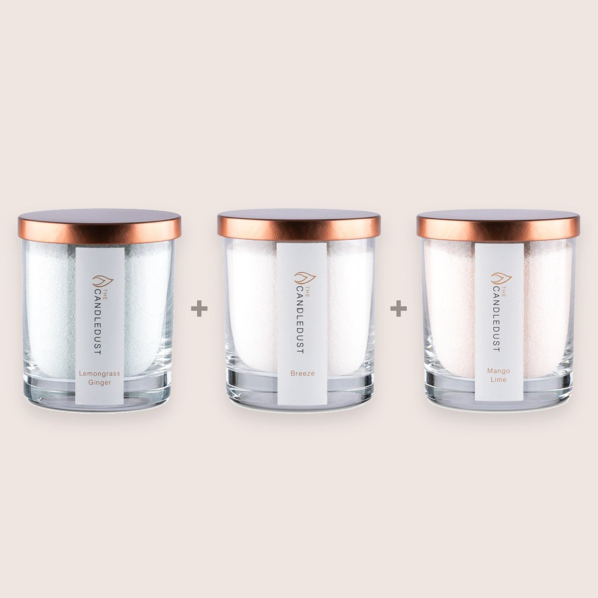 Fresh Discovery Trio, Lemongrass Ginger, Breeze & Mango Lime, 3 × 160 g Kerzen