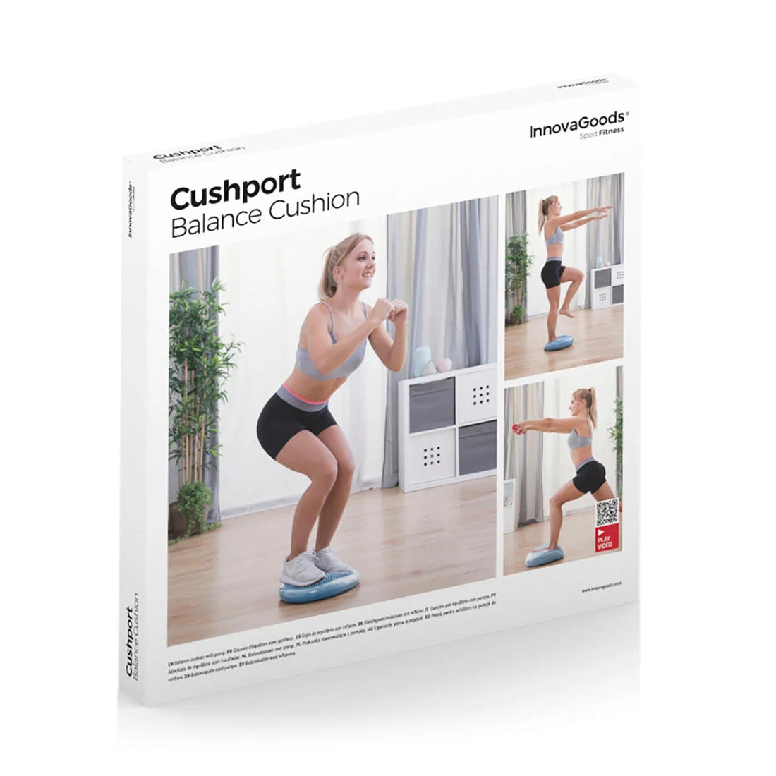 Balance-Kissen Cushport mit Pumpe – Blau – Detailansicht 5