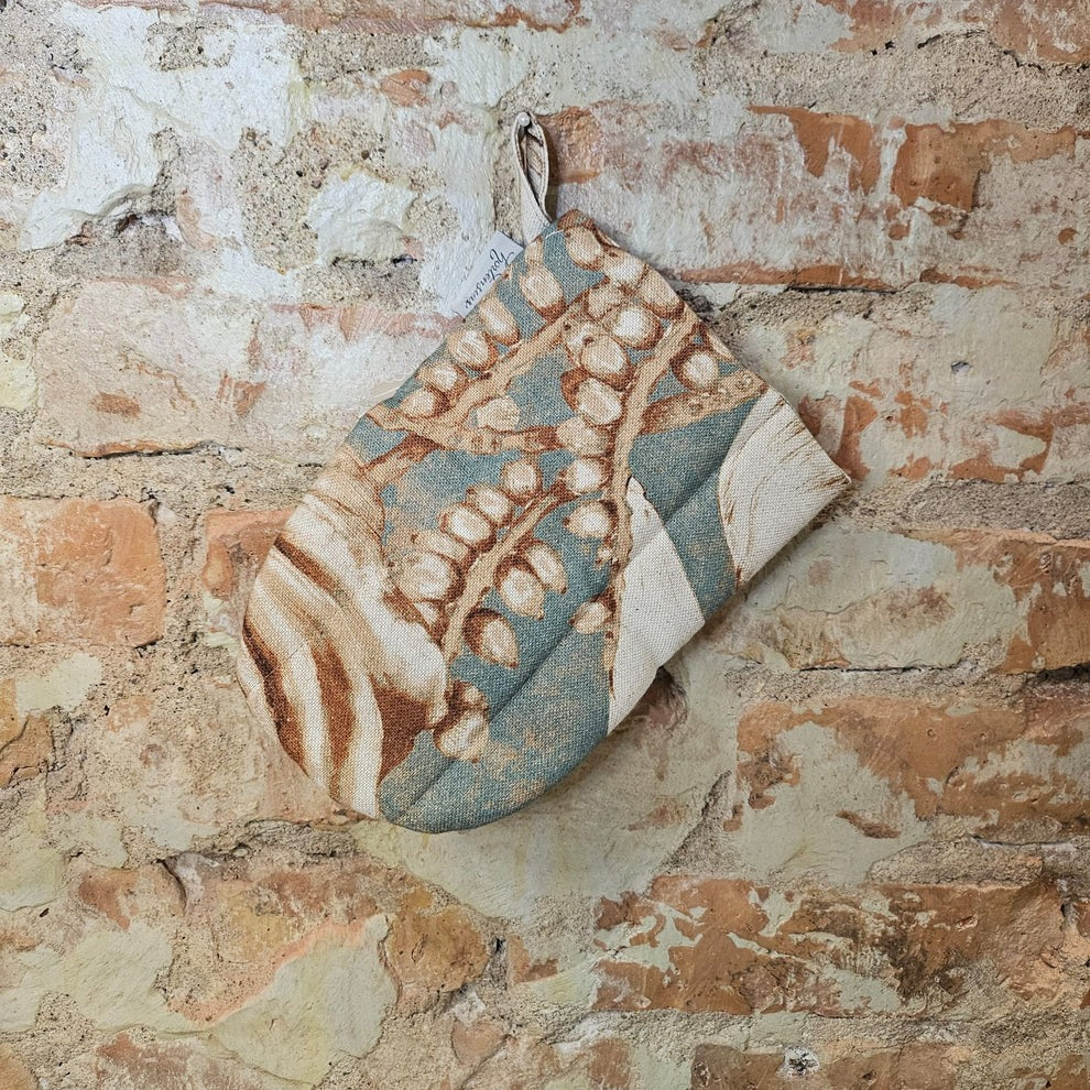 Handgefertigter Ofenhandschuh – Terra Flora – Produktansicht 3