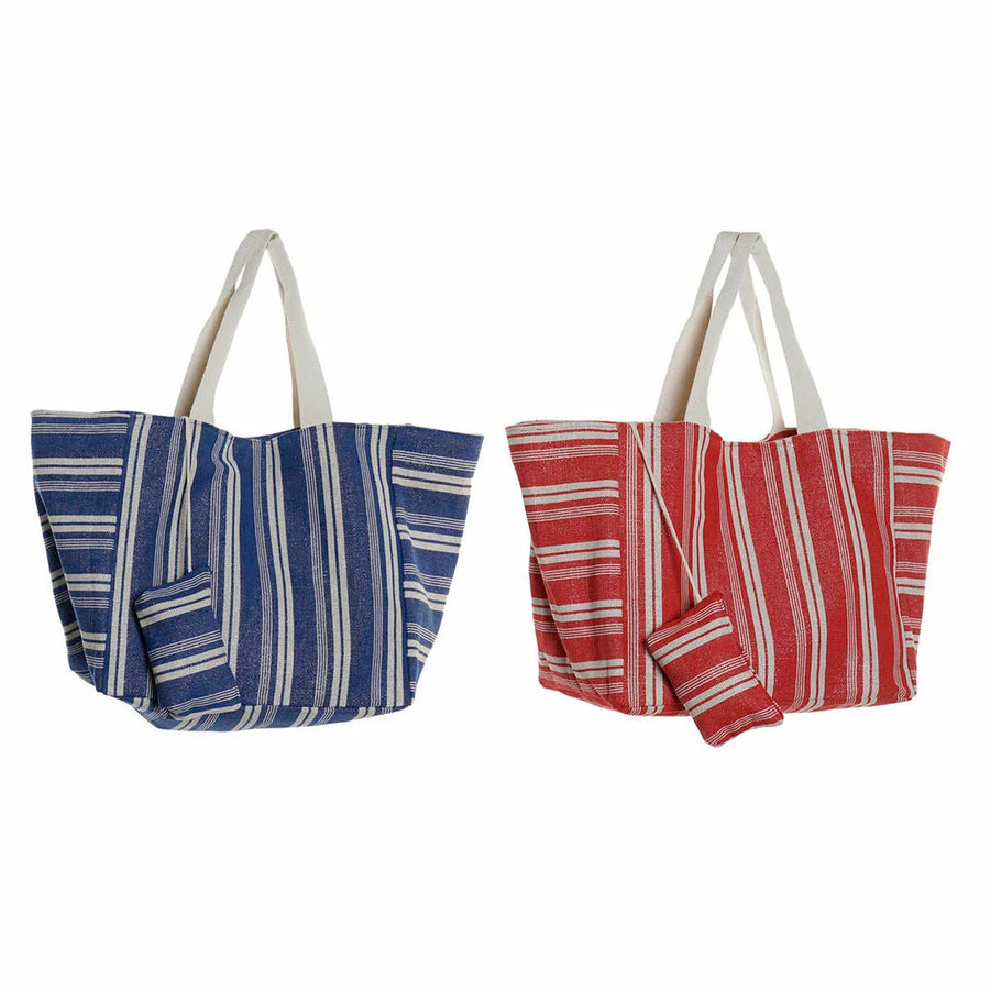 DKD Home Decor Shopper-Tasche Blau oder Rot 39 cm