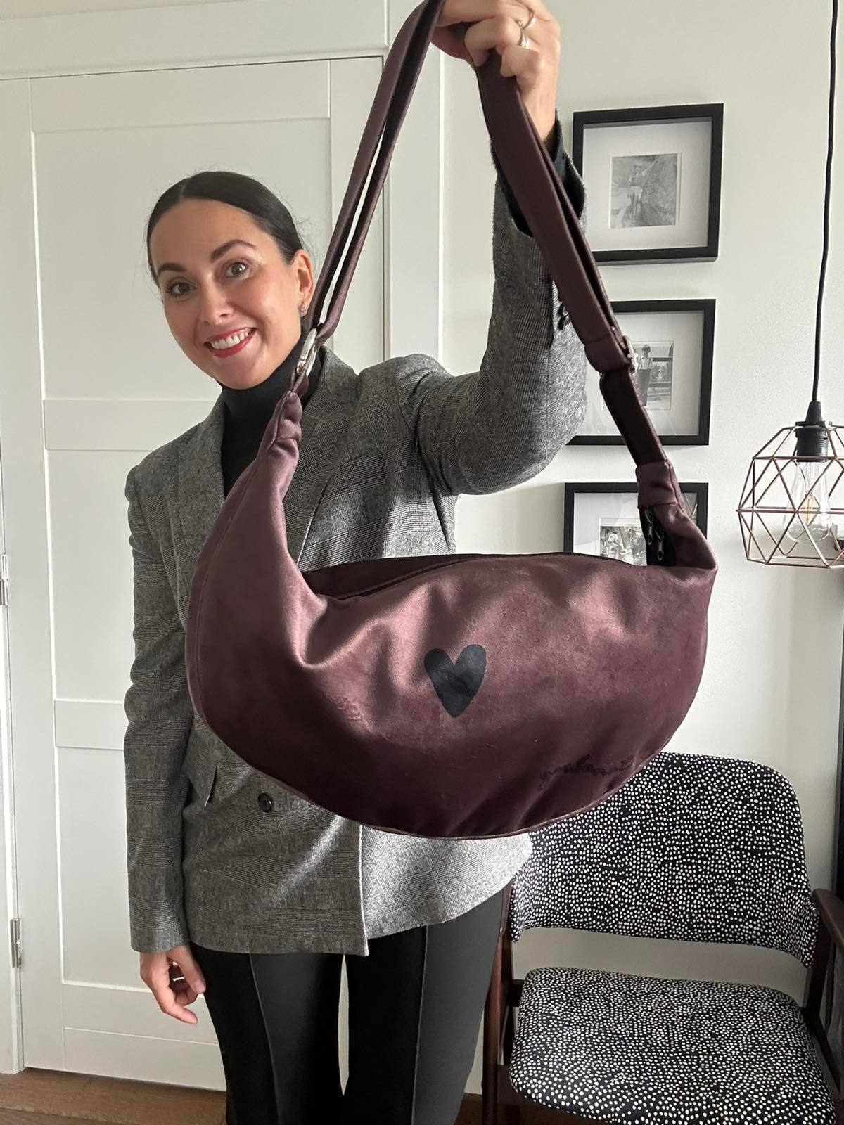Hobo-Handtasche Heart – Braun – Produktansicht 2