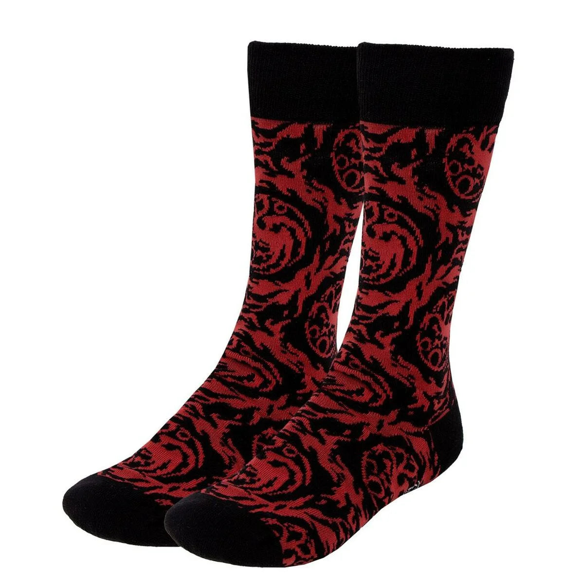 House of the Dragon Socken mit schwarzem Drachenmuster