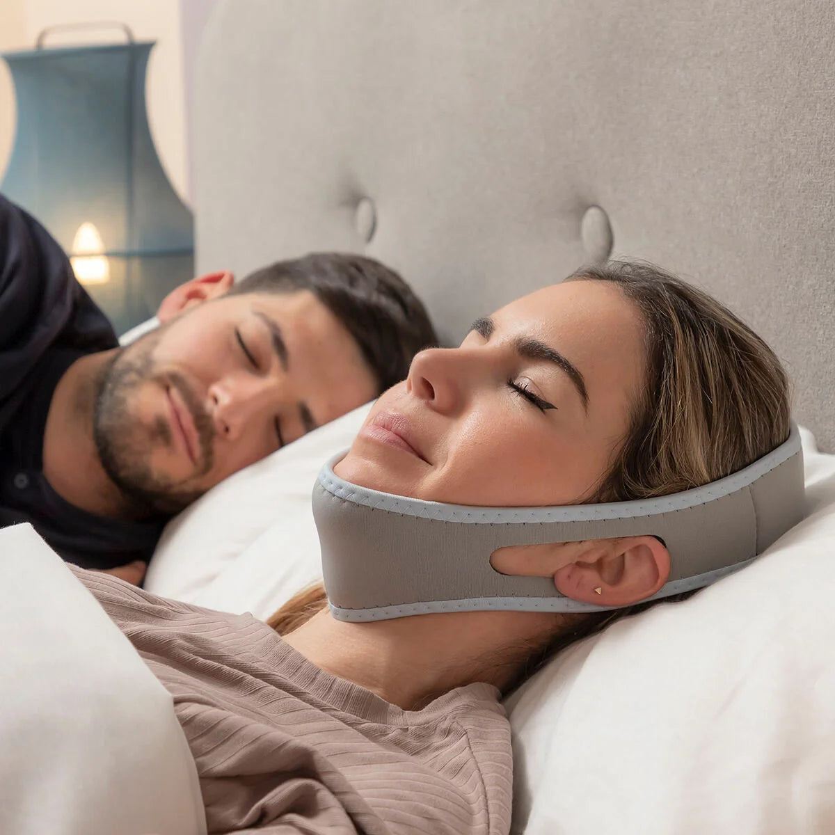 Stosnore verstellbarer Kinnriemen Grau Blau – Produktansicht 2