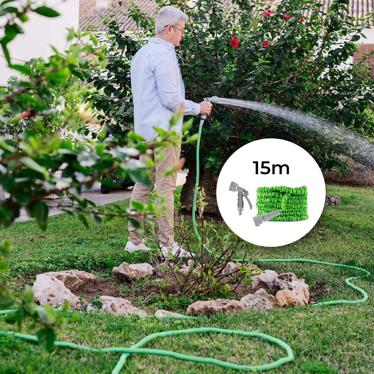 Hoostend Gartenschlauch mit Sprühbrause