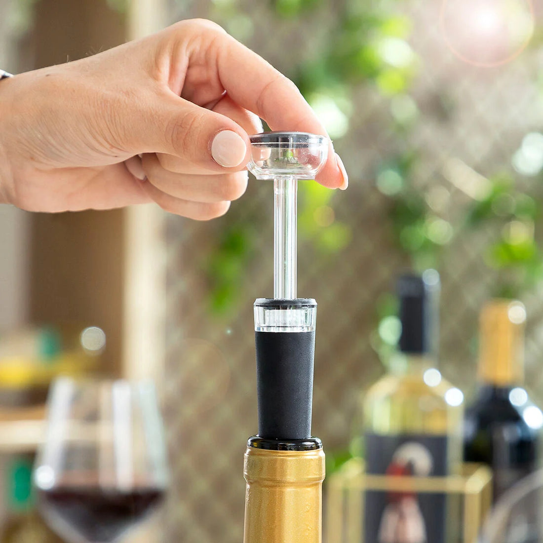 Elektrischer Korkenzieher mit Zubehör für Wein Corking – Detailansicht 5
