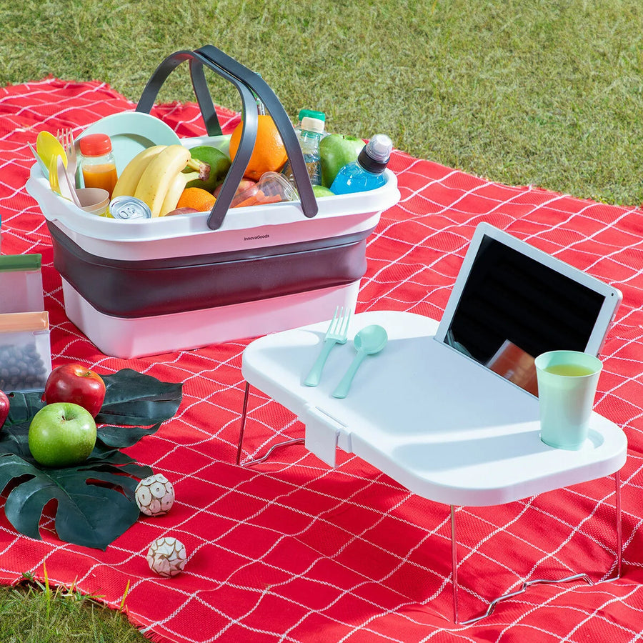 Faltbarer Picknickkorb mit Tisch-Deckel Pickning