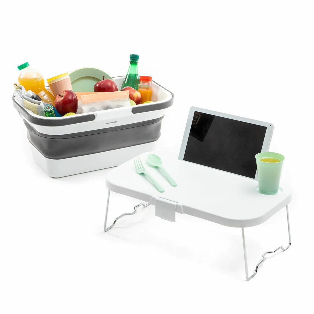 Faltbarer Picknickkorb mit Tisch-Deckel Pickning – Detailansicht 4