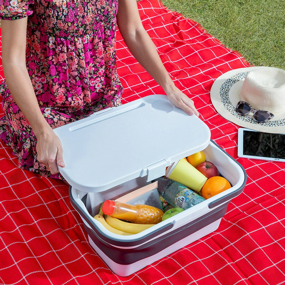 Faltbarer Picknickkorb mit Tisch-Deckel Pickning – Detailansicht 1