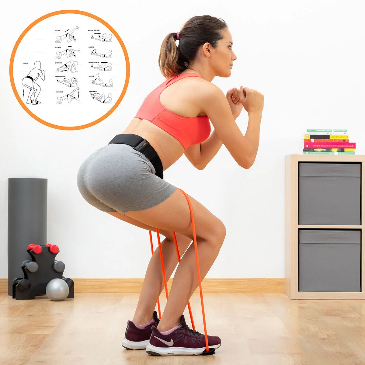Bootrainer Fitnessgürtel mit Widerstandsbändern – Produktansicht 2