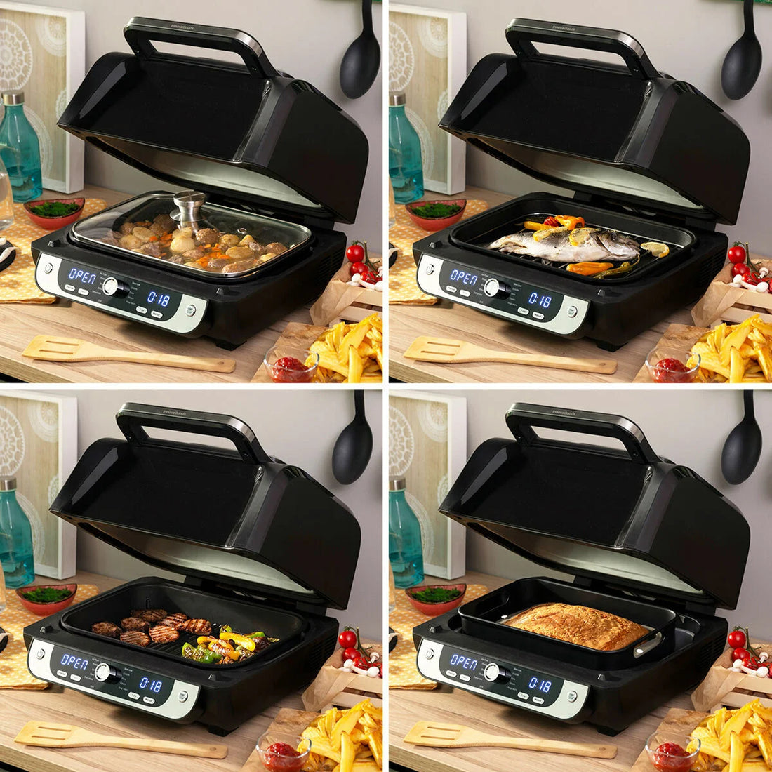 Fryinn 12-in-1 Heißluftfritteuse mit Grill 6 L – Detailansicht 2