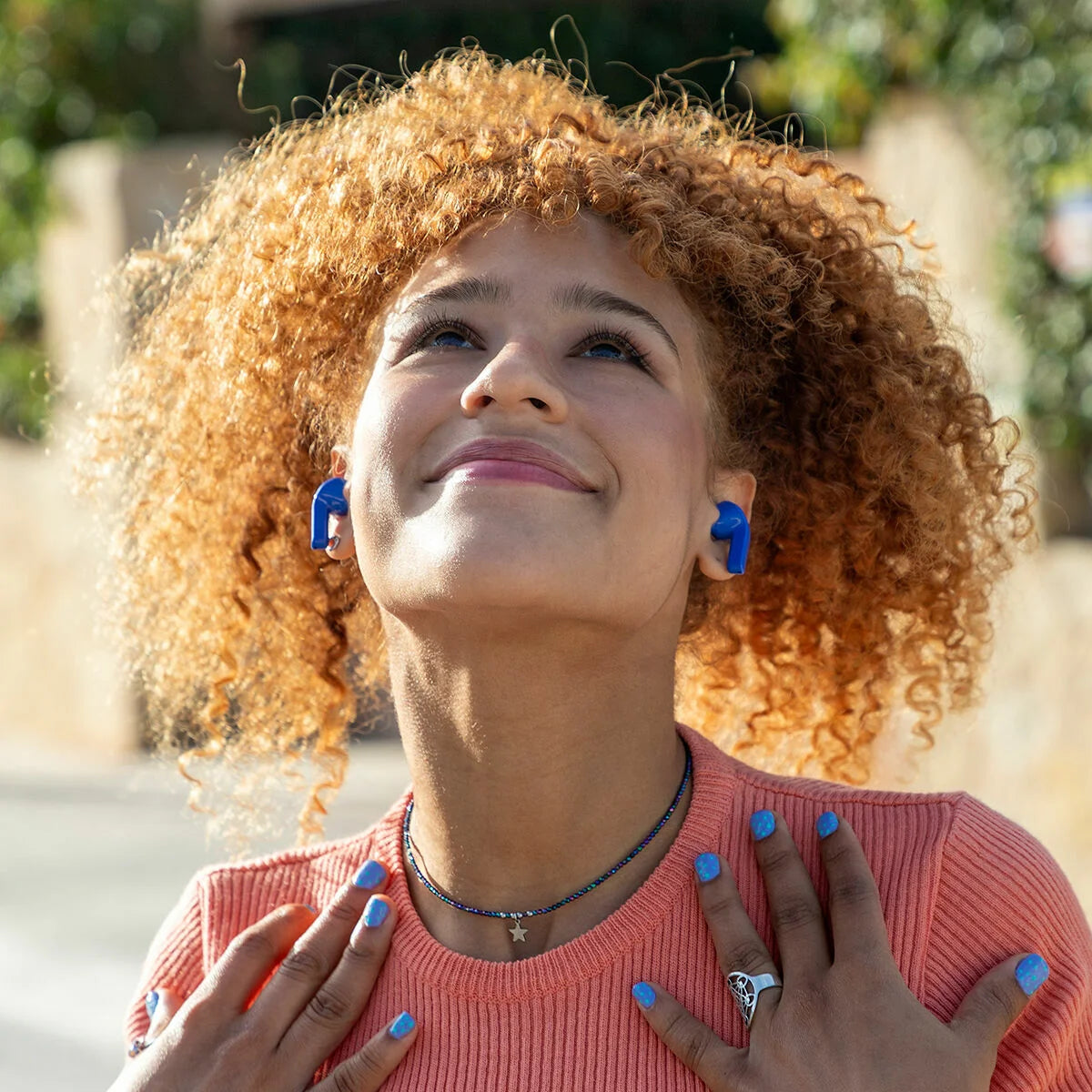 Kabellose In-Ear-Kopfhörer Blue mit Ladebox – Produktansicht 5