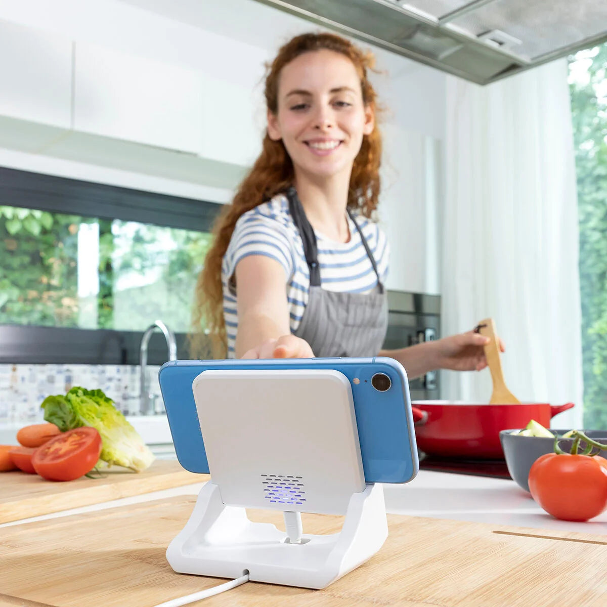Pomchar kabelloses Ladegerät mit Halter – Produktansicht 3