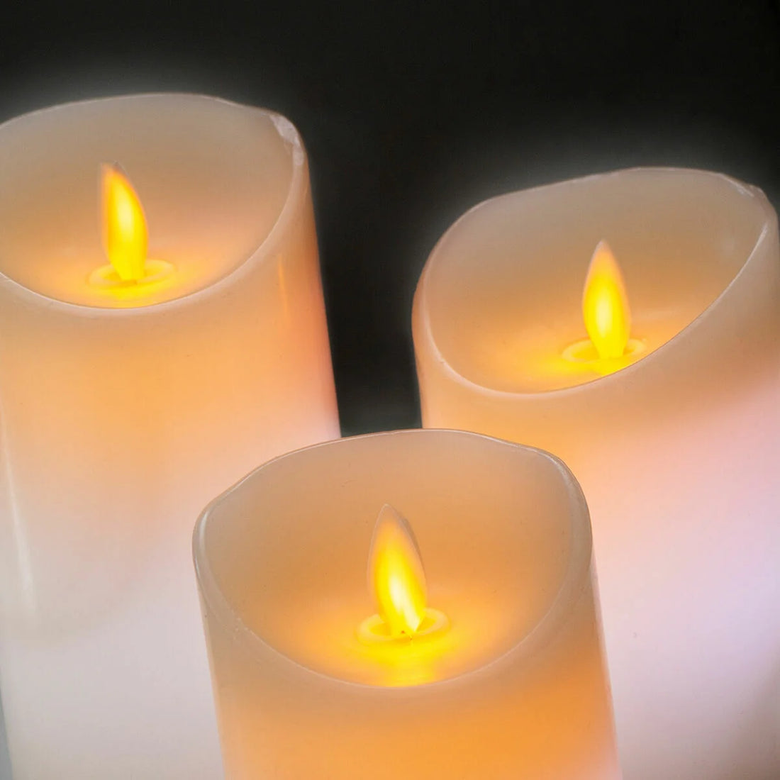 Mehrfarbige LED-Kerzen Flammeneffekt mit Fernbedienung Lendles  3 Stück – Detailansicht 4