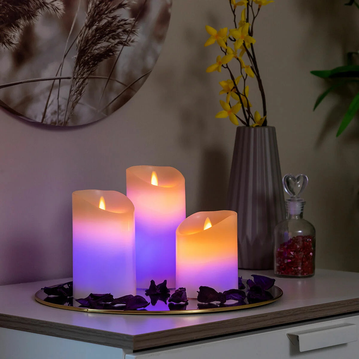 InnovaGoods LED-Kerzen Set 3 Stück mit Flammeneffekt