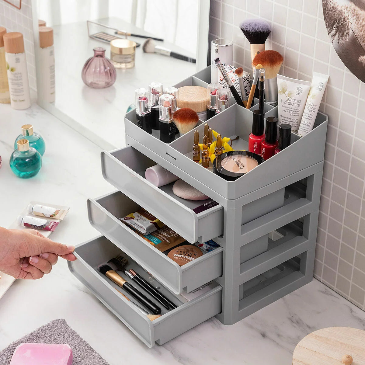 Makeser Make-up-Organizer mit 3 Schubladen – Produktansicht 2