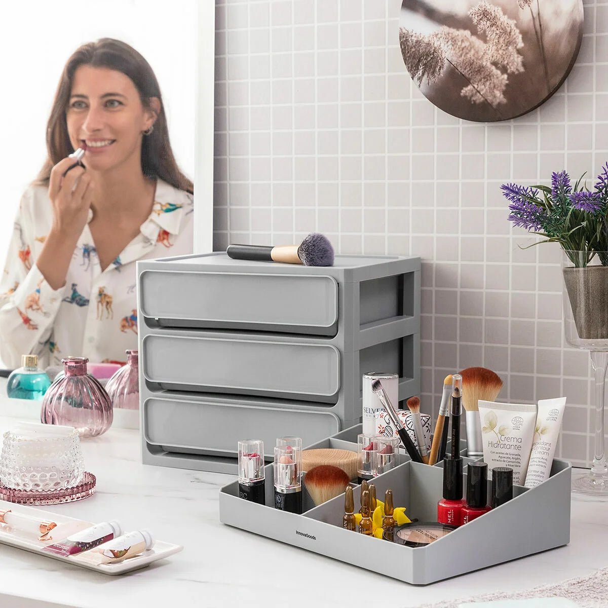 Makeser Make-up-Organizer mit 3 Schubladen – Produktansicht 3
