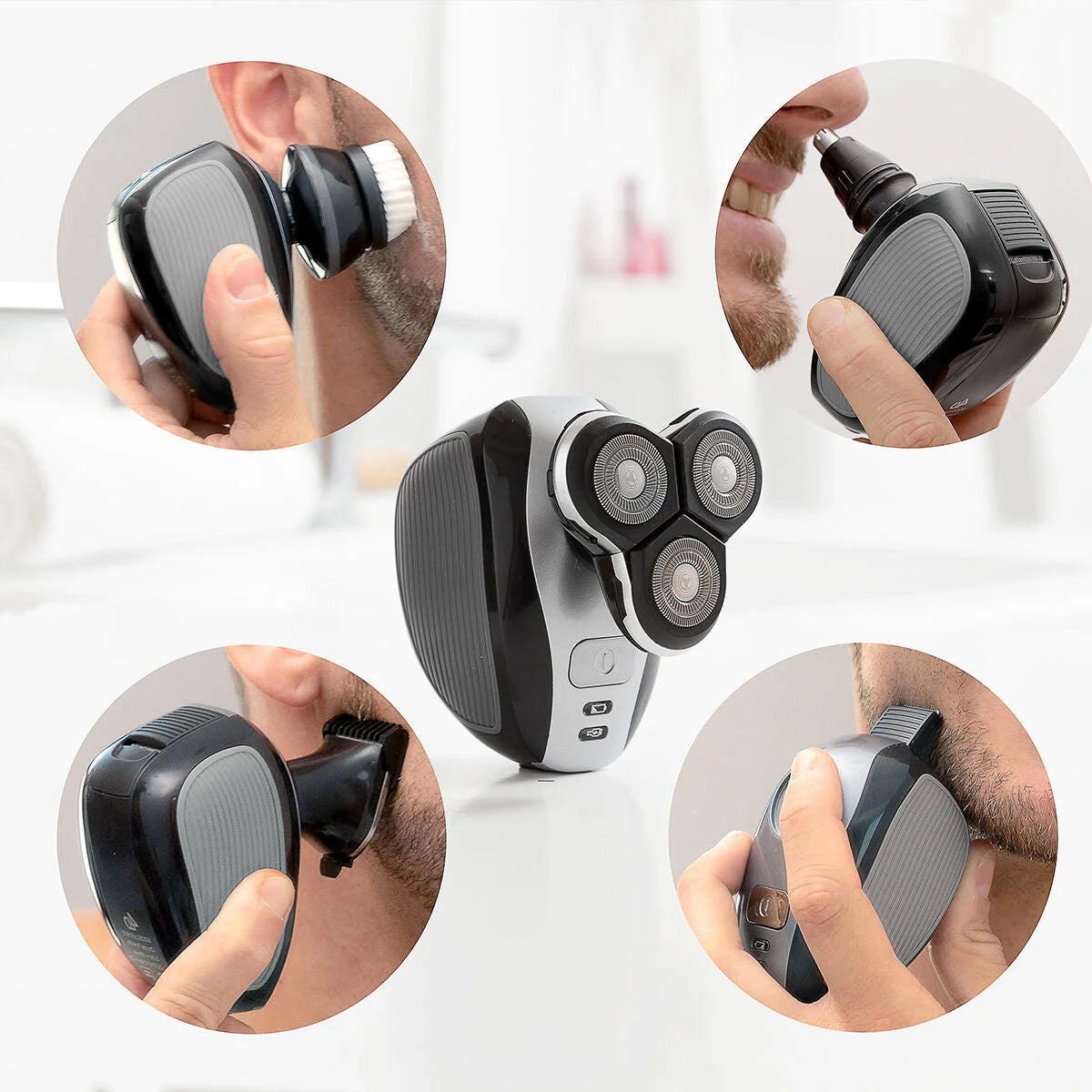 Wiederaufladbarer Ergonomischer 5 in 1 Rasierapparat Shavestyler – Produktansicht 2
