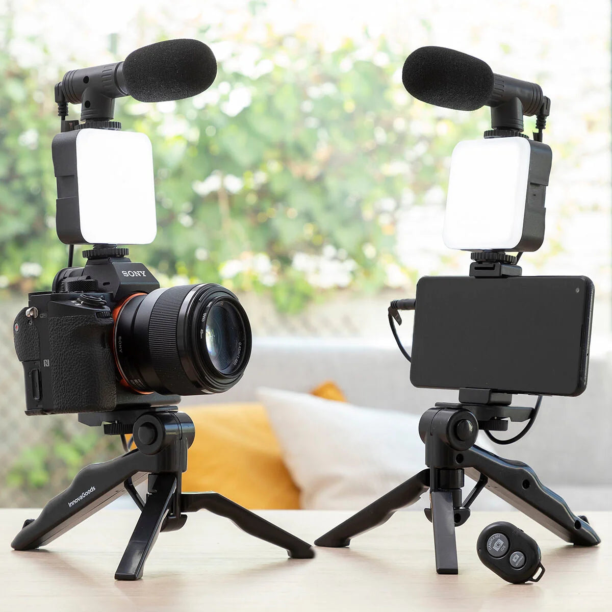 Plodni Vlogging-Kit mit Licht & Mikrofon, 6-teilig – Produktansicht 4