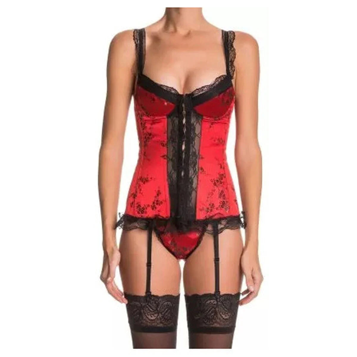 Rotes Intimax Fantasy Korsett in Größe M mit schwarzen Details