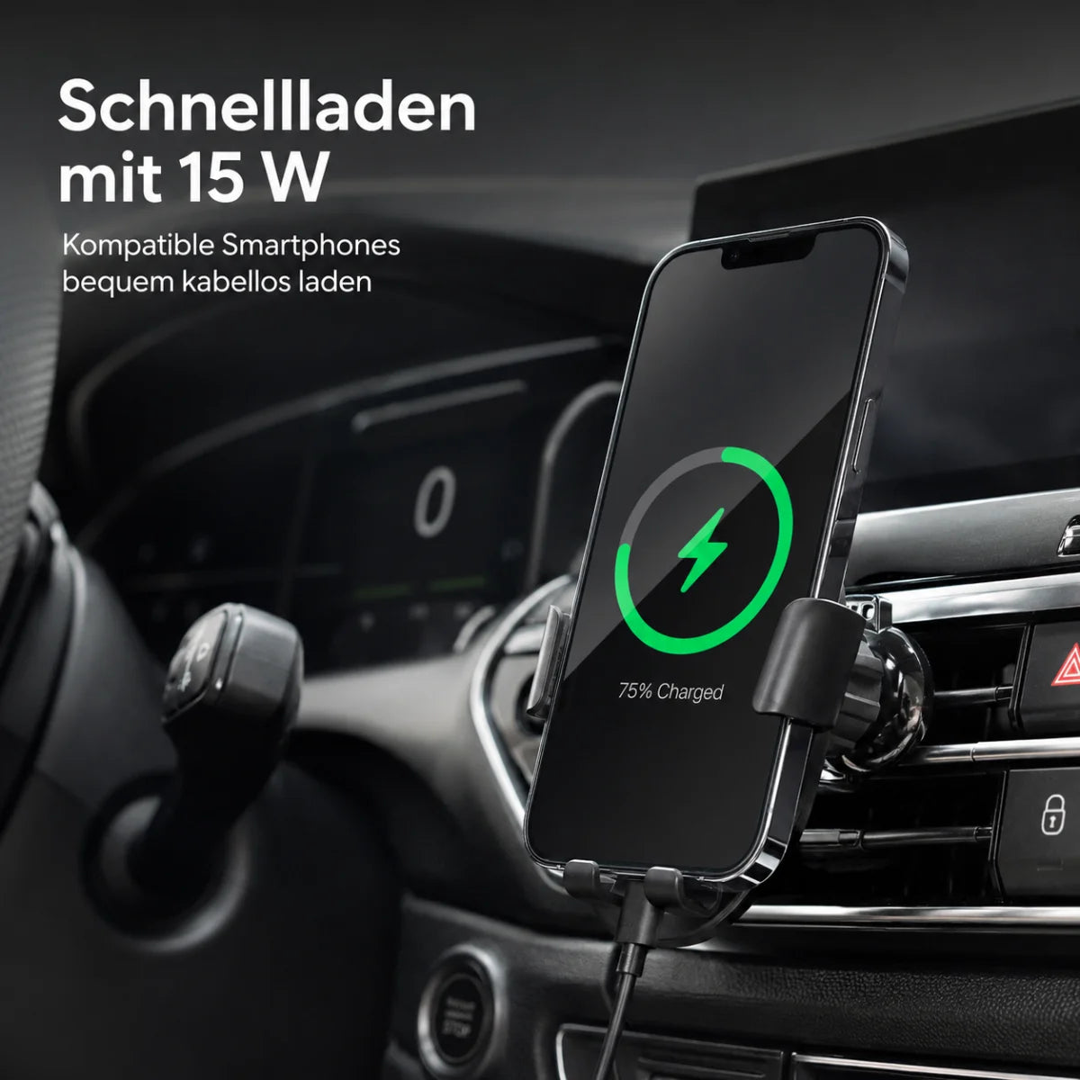 Auto-Handyhalterung mit kabellosem Laden 15 W – Produktansicht 3