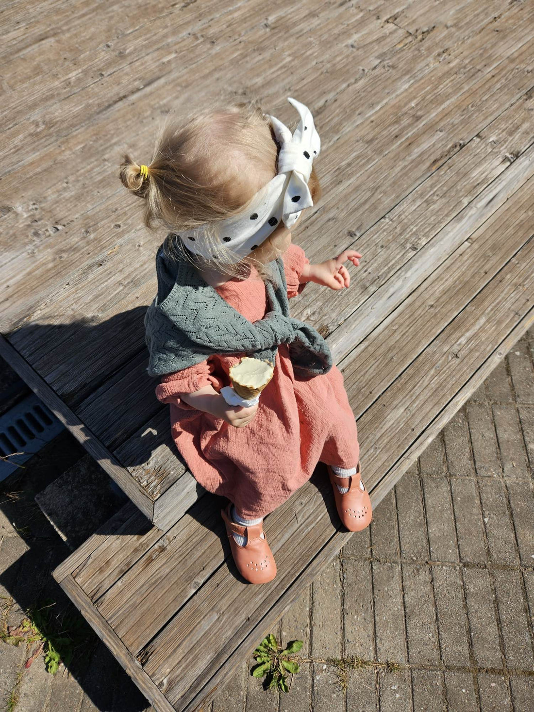 Mutsu Kinderhausschuhe – Koralle – Detailansicht 3