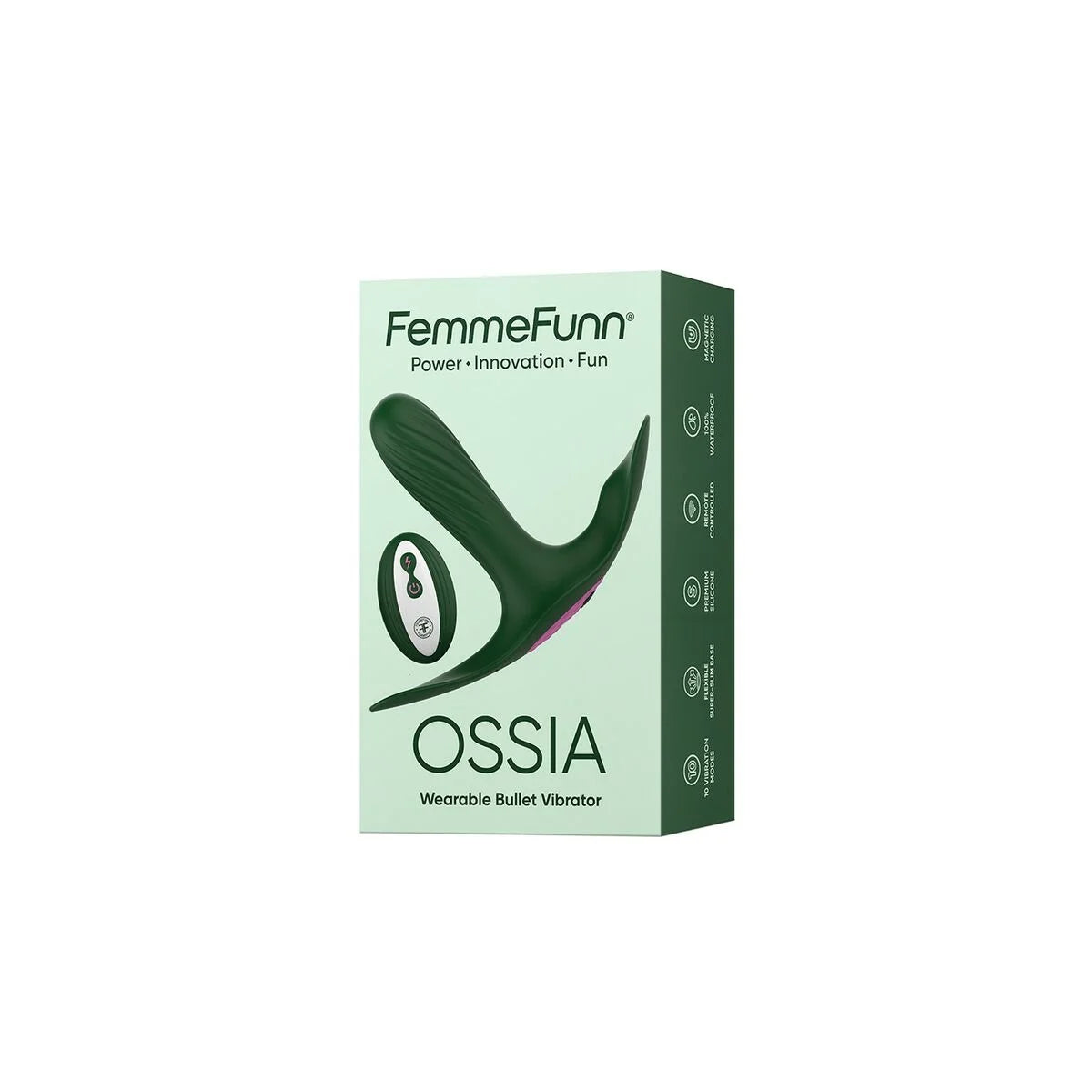 FemmeFunn Ossia Vibrator mit Fernbedienung Grün – Produktansicht 2