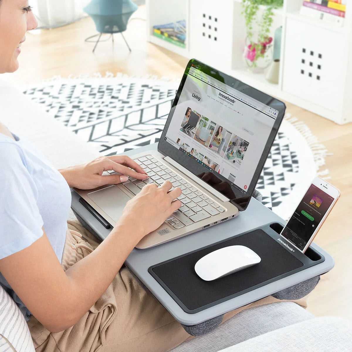 Laptop Tisch XL Kissen Deskion InnovaGoods bequem