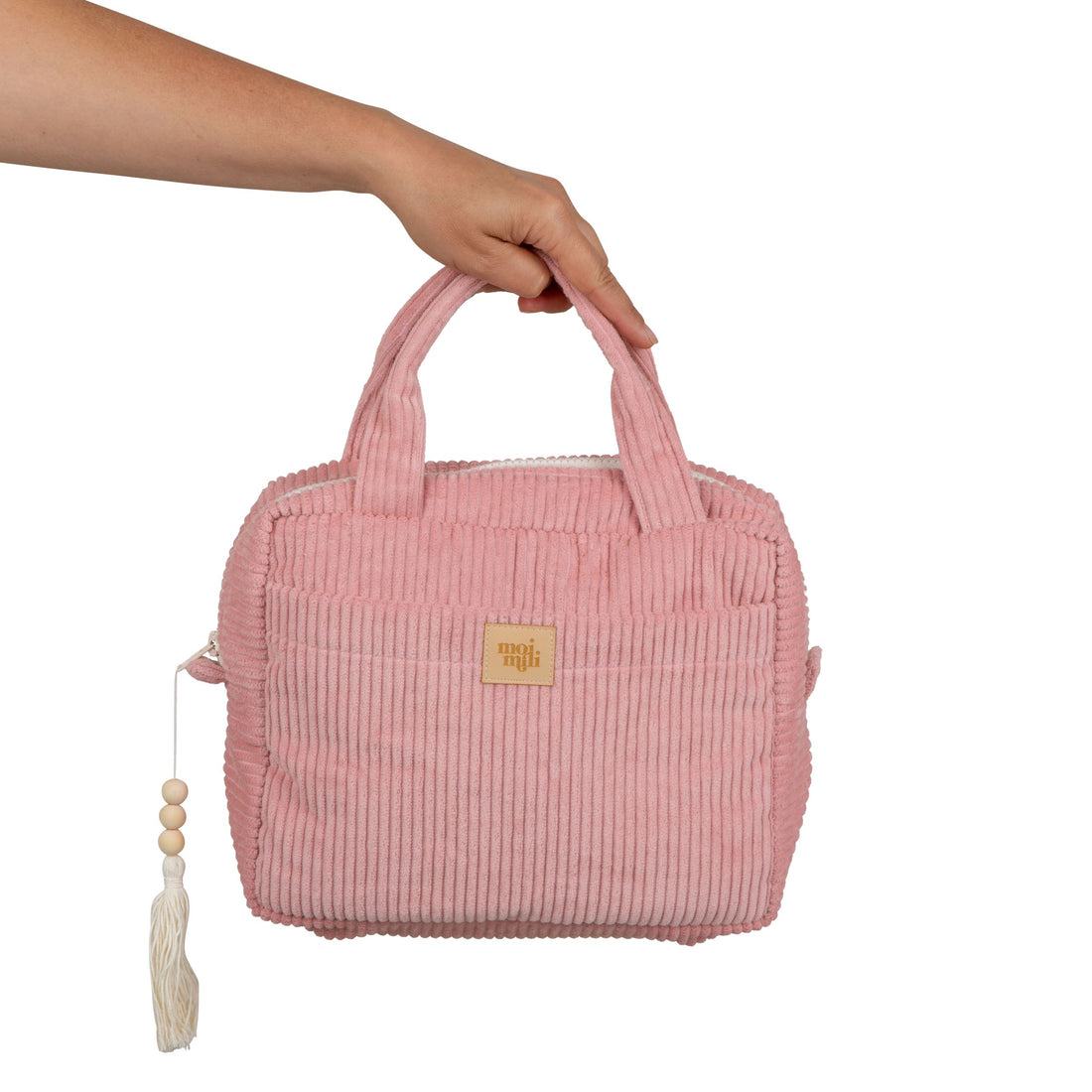 Große Kosmetiktasche – Babyrosa – Detailansicht 3