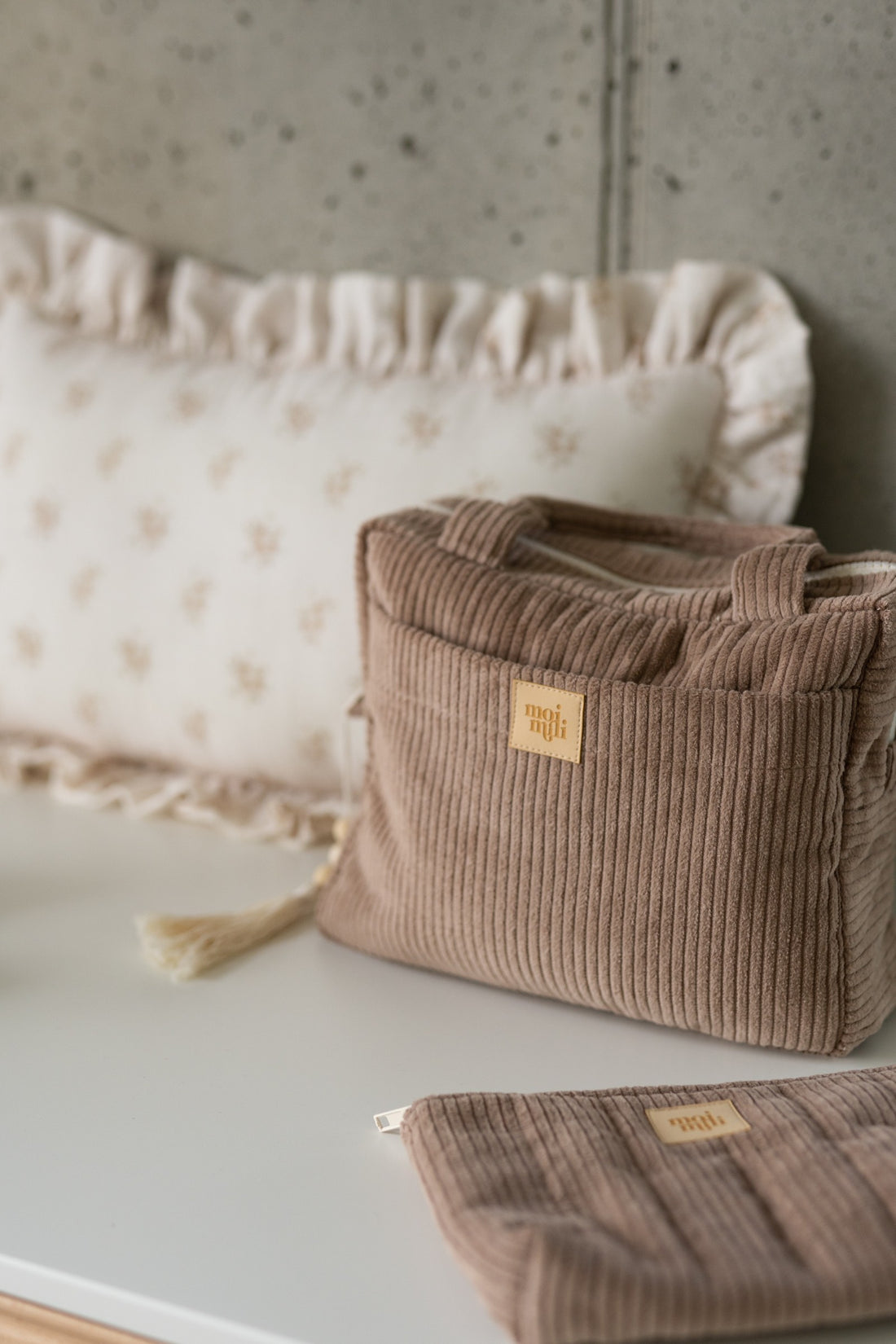 Große Kosmetiktasche – Latte – Detailansicht 4