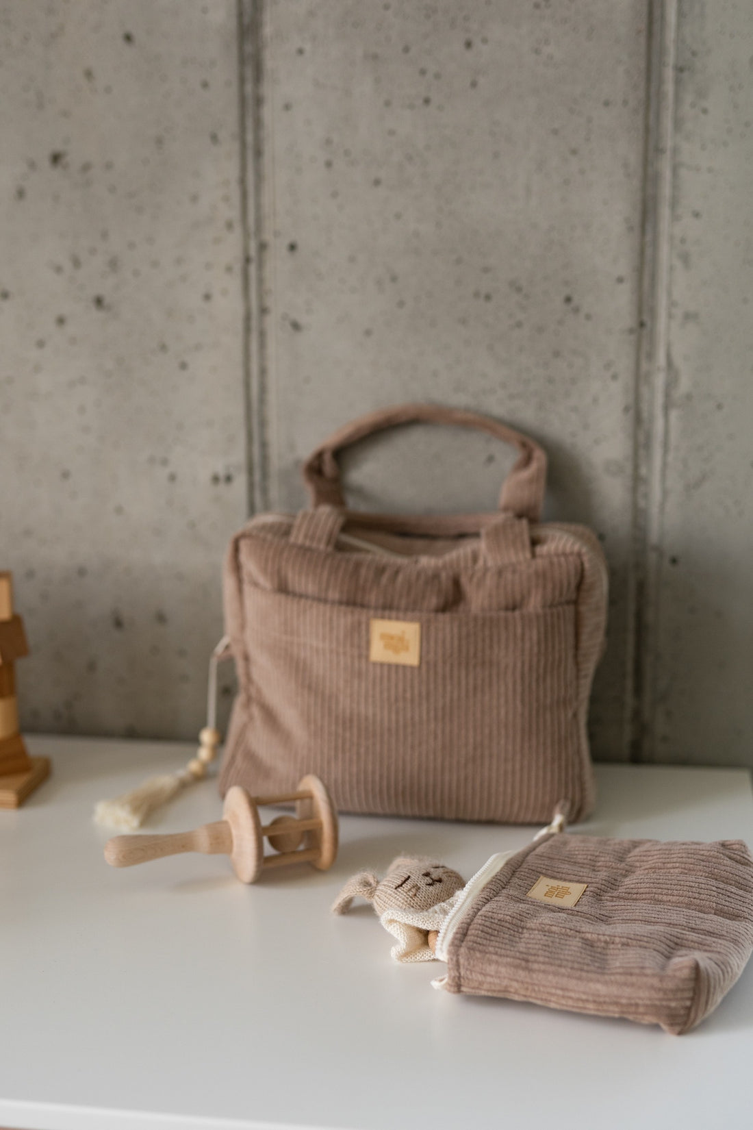 Große Kosmetiktasche – Latte – Detailansicht 5