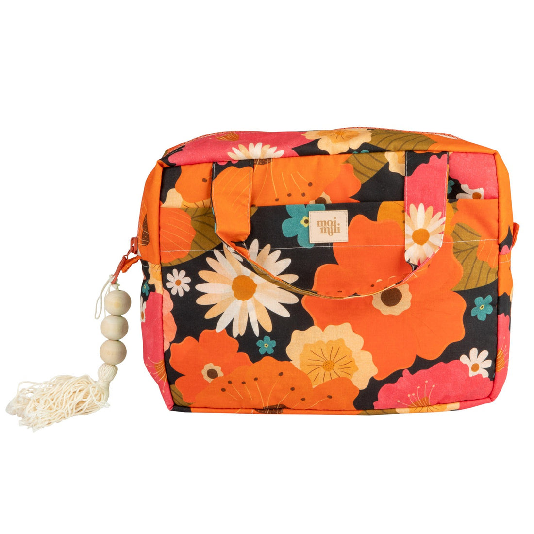 Große Kosmetiktasche – Picnic With Flowers – Detailansicht 4