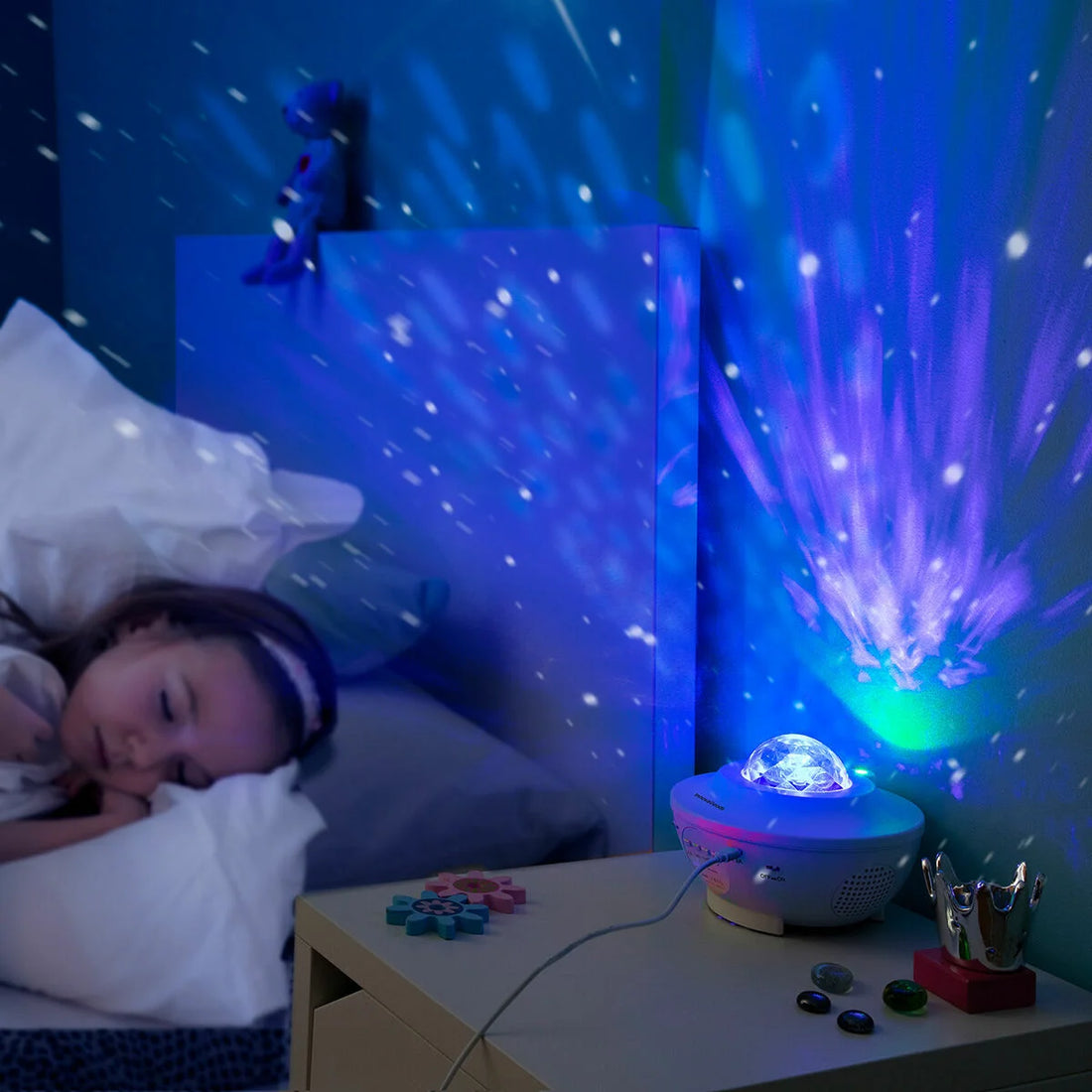 LED-Sternenprojektor Sedlay mit Lautsprecher – Detailansicht 4