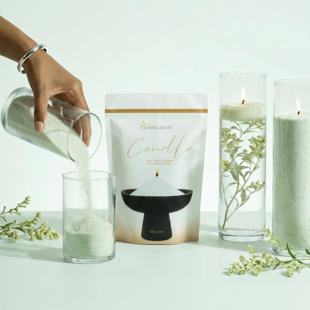 Lemongrass Ginger Duftkerzenpulver – Nachfüllung, 1 kg – Produktansicht 2