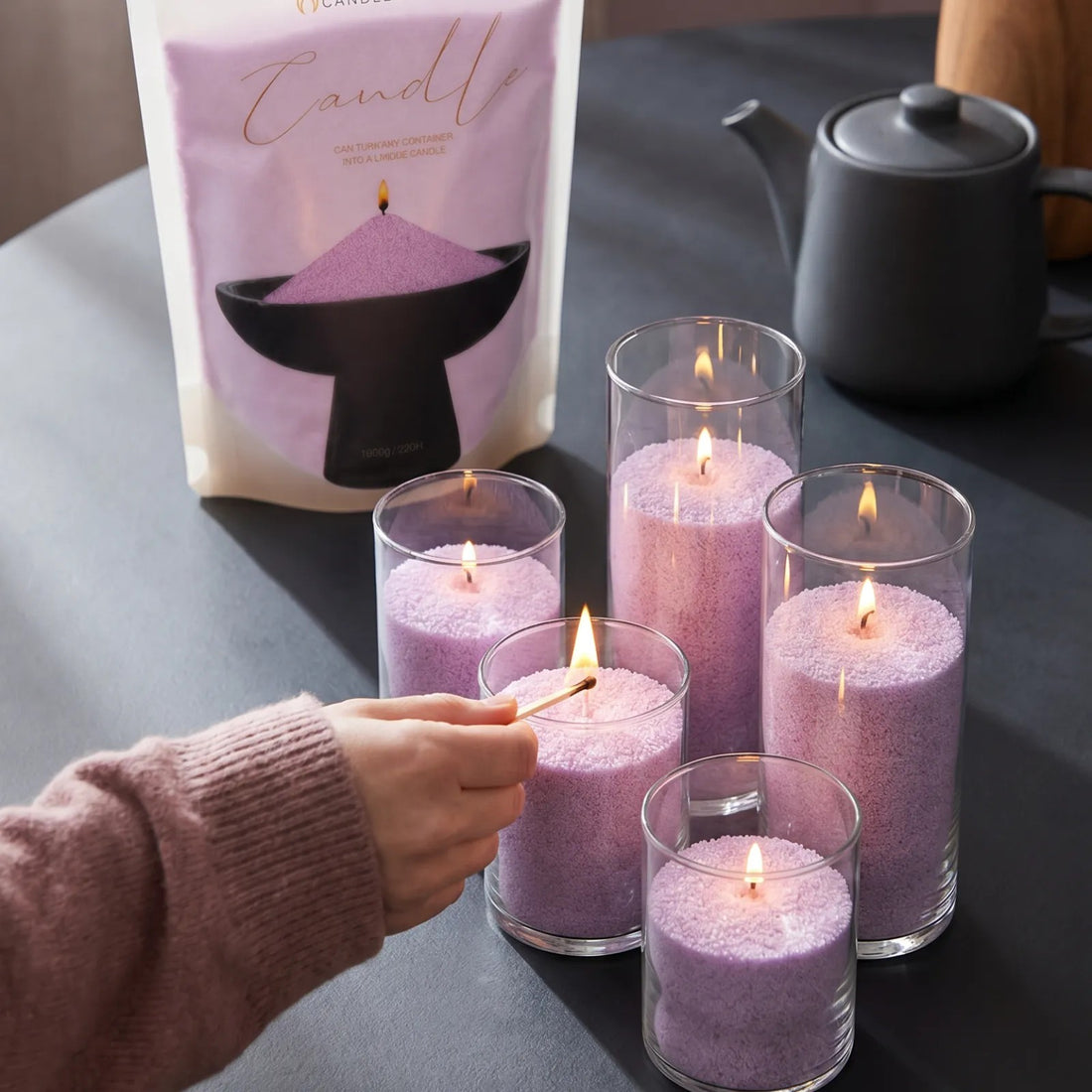 Lilac Duftfreies Kerzenpulver – Nachfüllung, 1 kg – Detailansicht 2