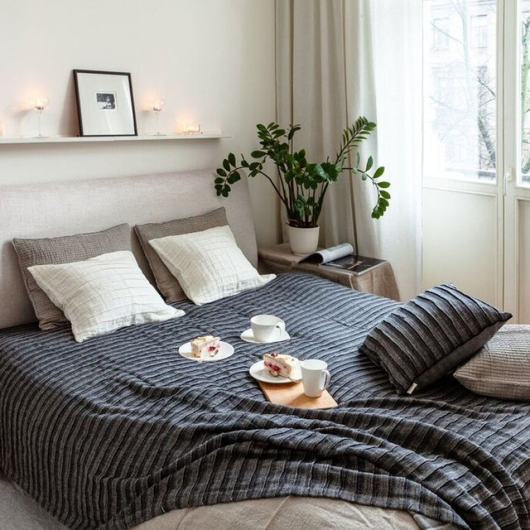 Linen Bedcover, 270x270 cm