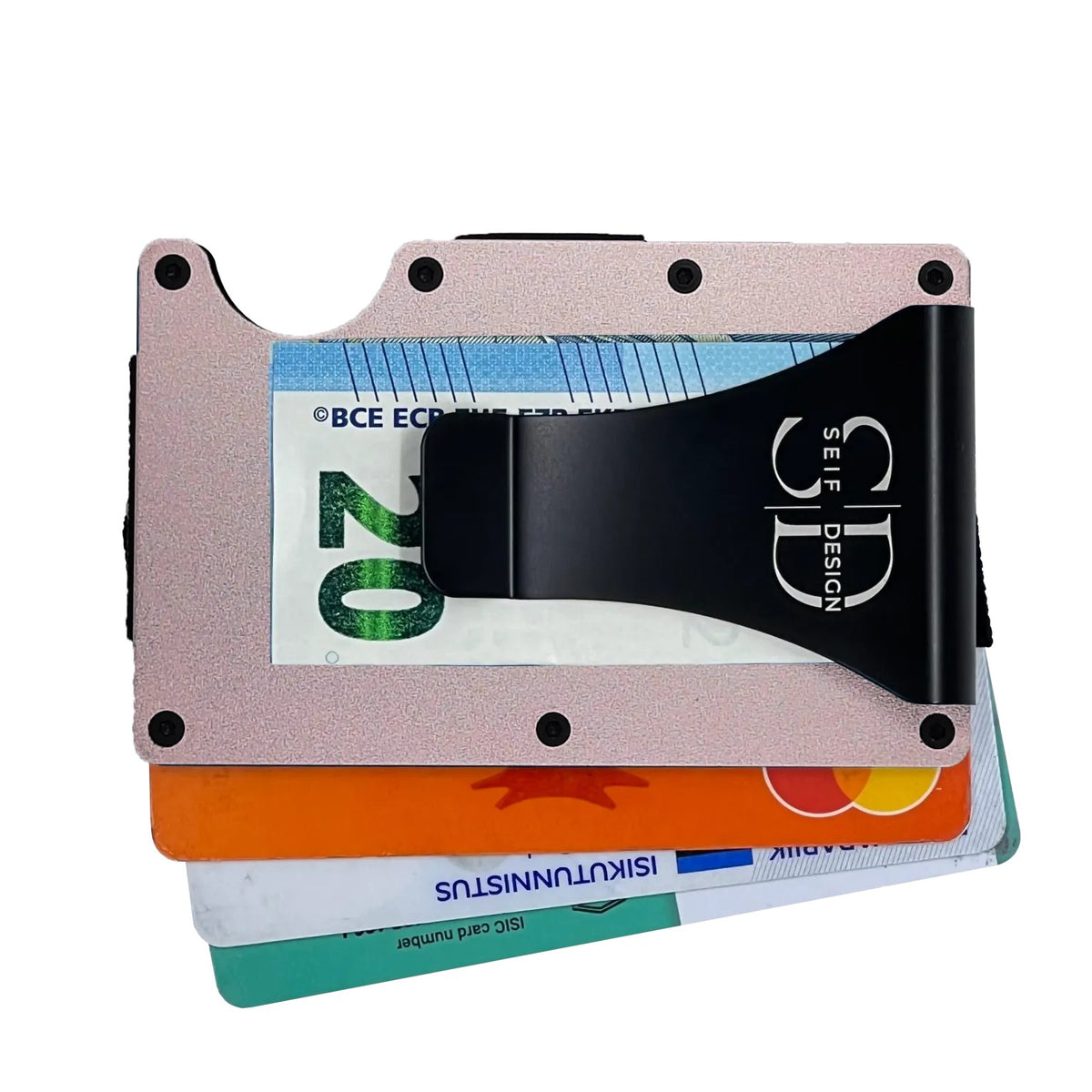 RFID-Kartenetui Seif Design Lite Rosa für 12 Karten – Produktansicht 3