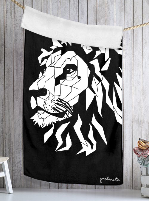Handtuch White Lion – Schwarz