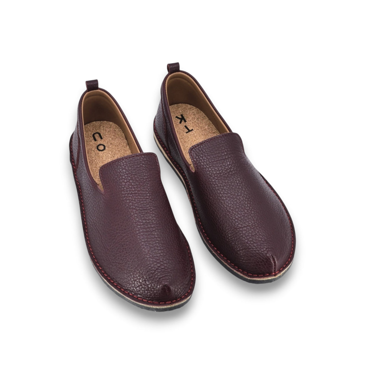 London Klassische Schuhe im TOKU Stil Kirschrot – Produktansicht 2