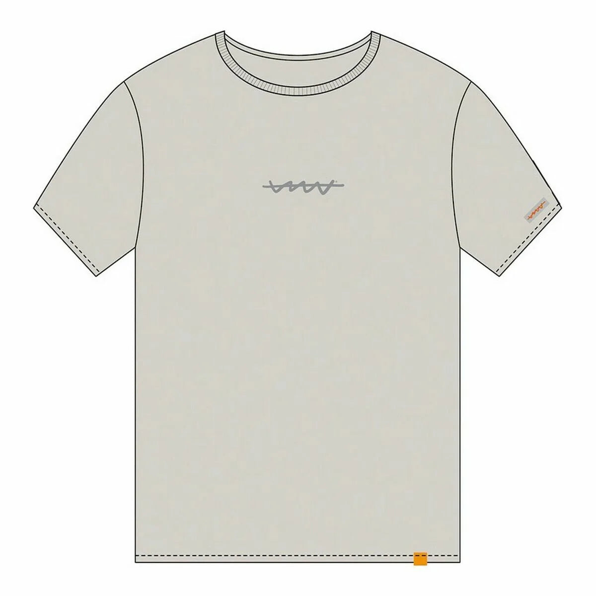Beiges Cállate la Boca Herren-T-Shirt mit kleinem Brustmotiv