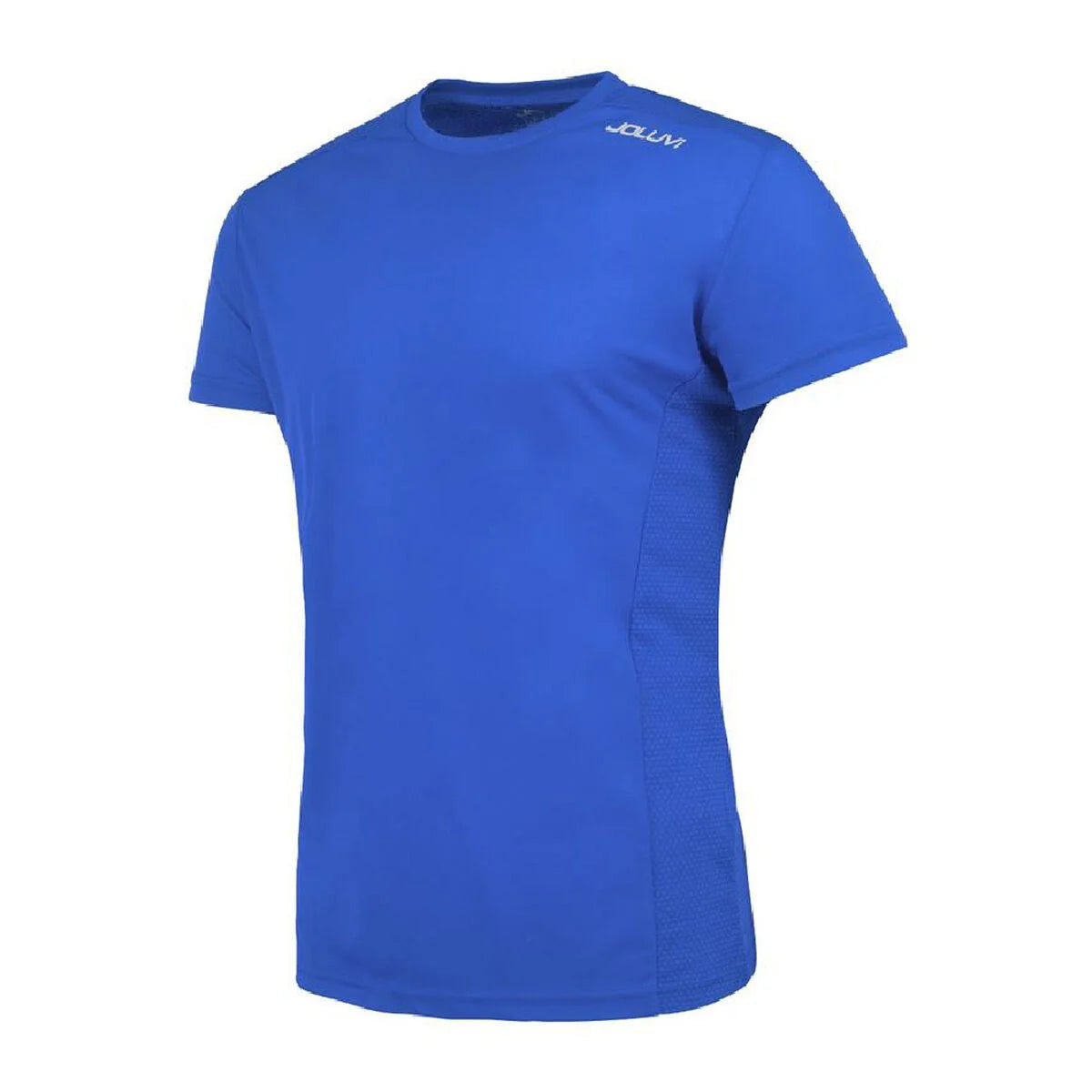 Blaues Joluvi Training Herren-Sportshirt in Vorderansicht