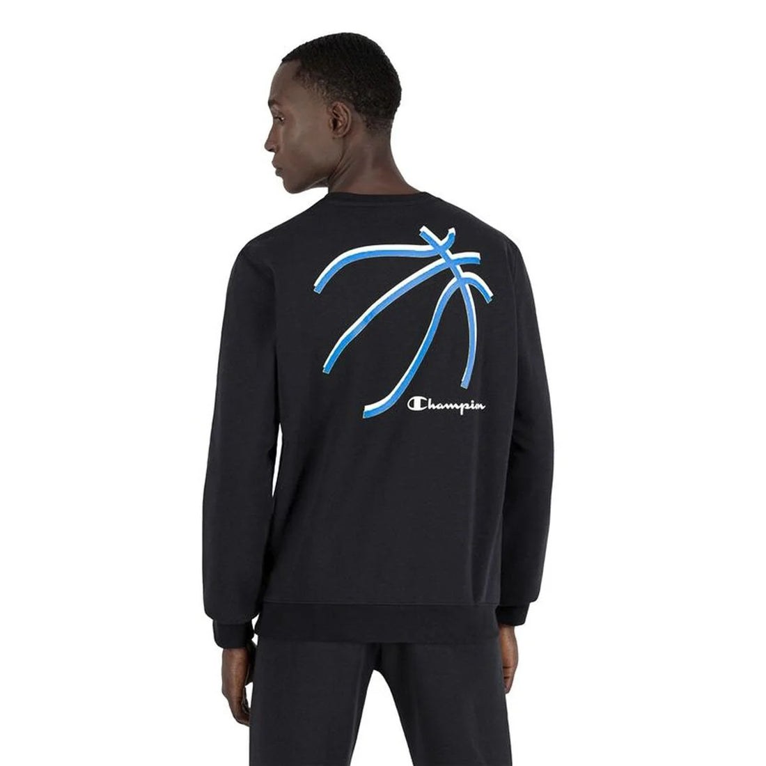 Champion Basket Graphic Herren-Sweatshirt Schwarz – Detailansicht 2