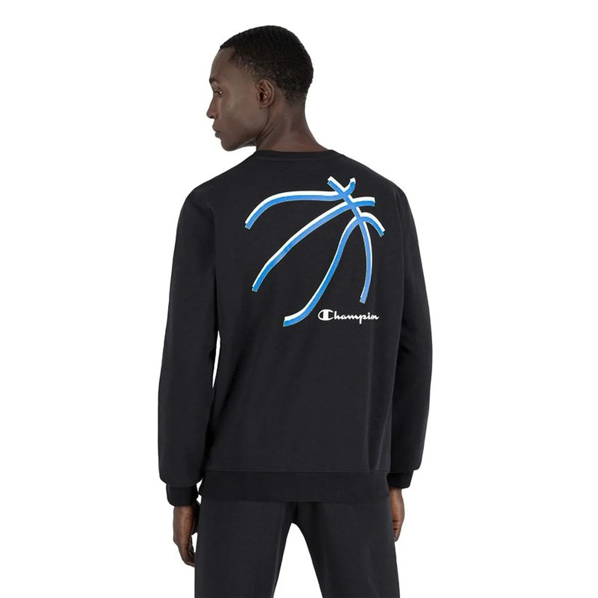 Champion Basket Graphic Herren-Sweatshirt Schwarz – Produktansicht 4