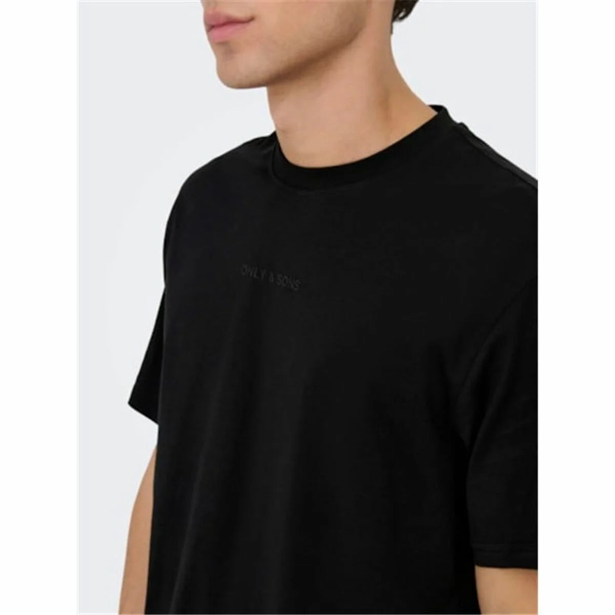 Only and Sons Life Reg Herren-T-Shirt Schwarz – Produktansicht 5