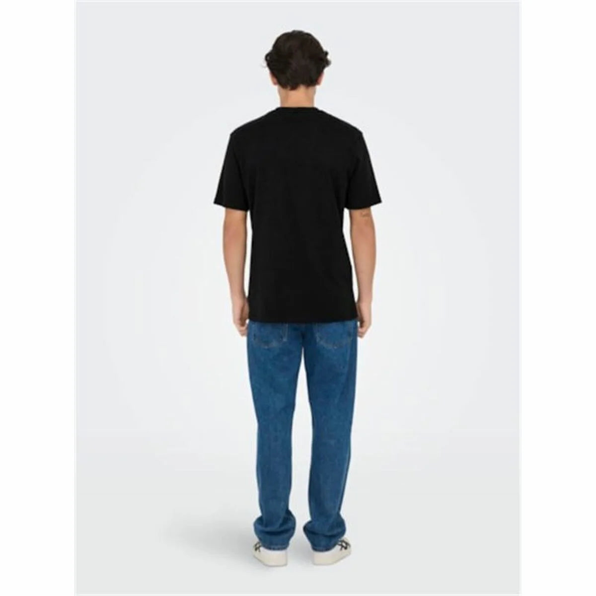 Only and Sons Life Reg Herren-T-Shirt Schwarz – Produktansicht 4