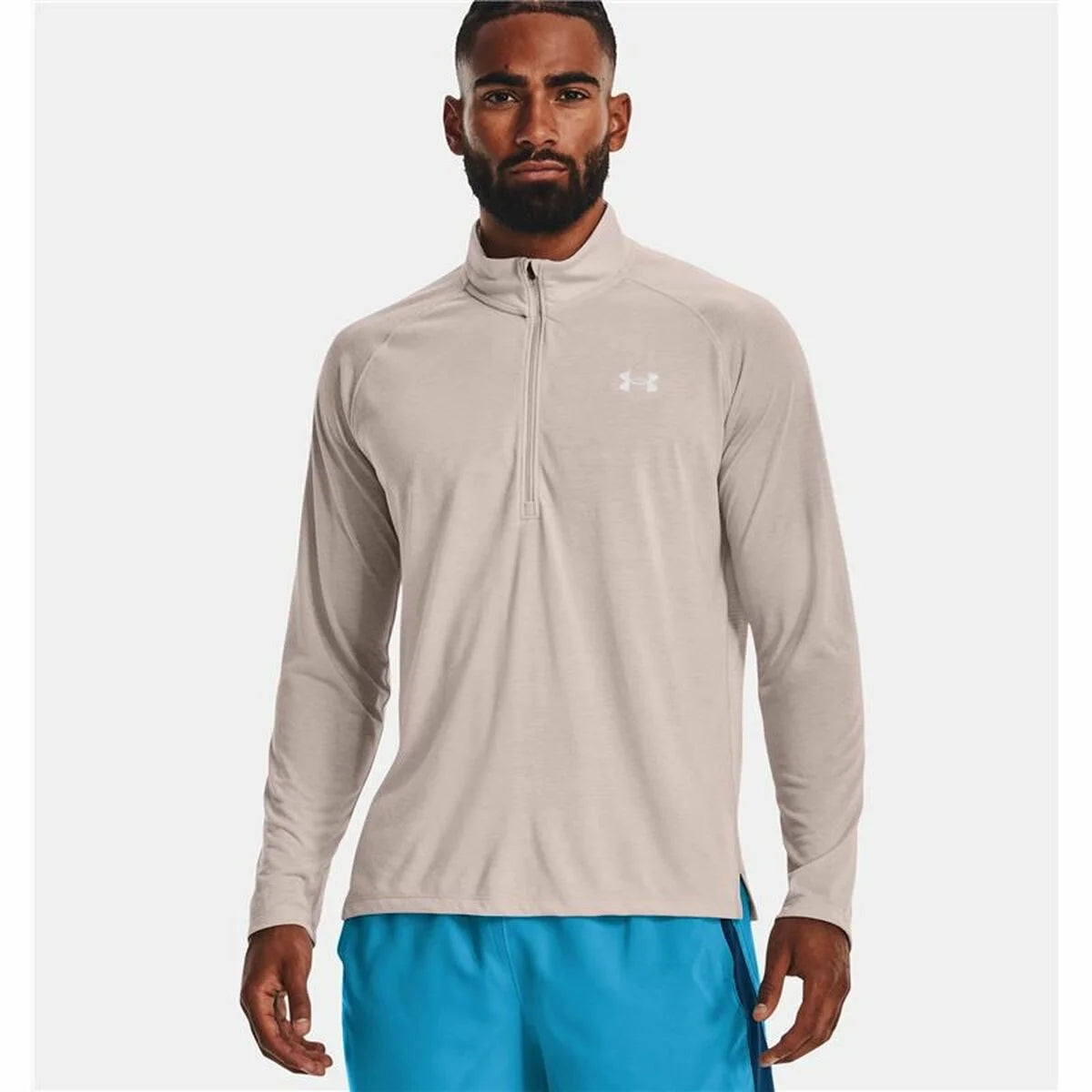 Under Armour Streaker Run Herren-Langarmshirt Beige – Produktansicht 3