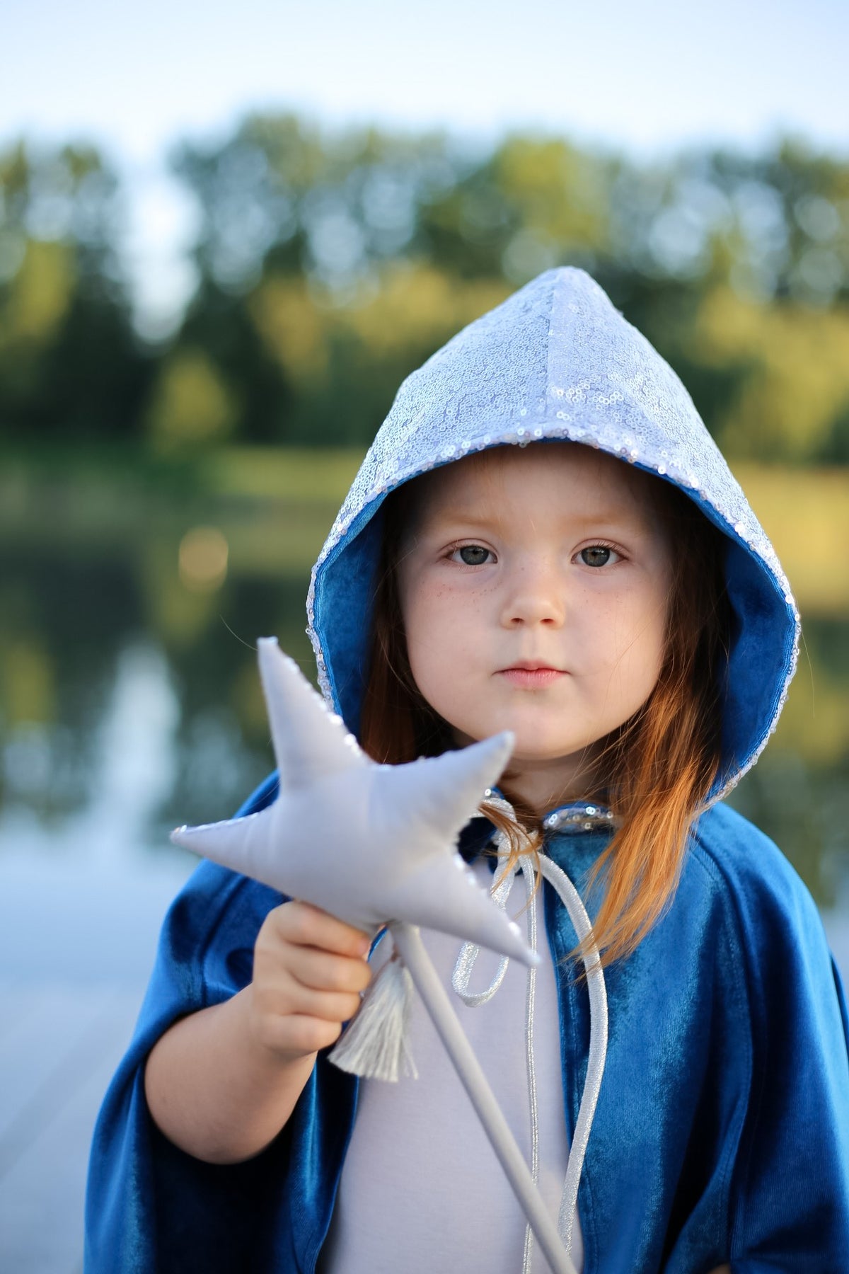 Kinder-Kostümumhang – Snow Queen, Blau – Produktansicht 2