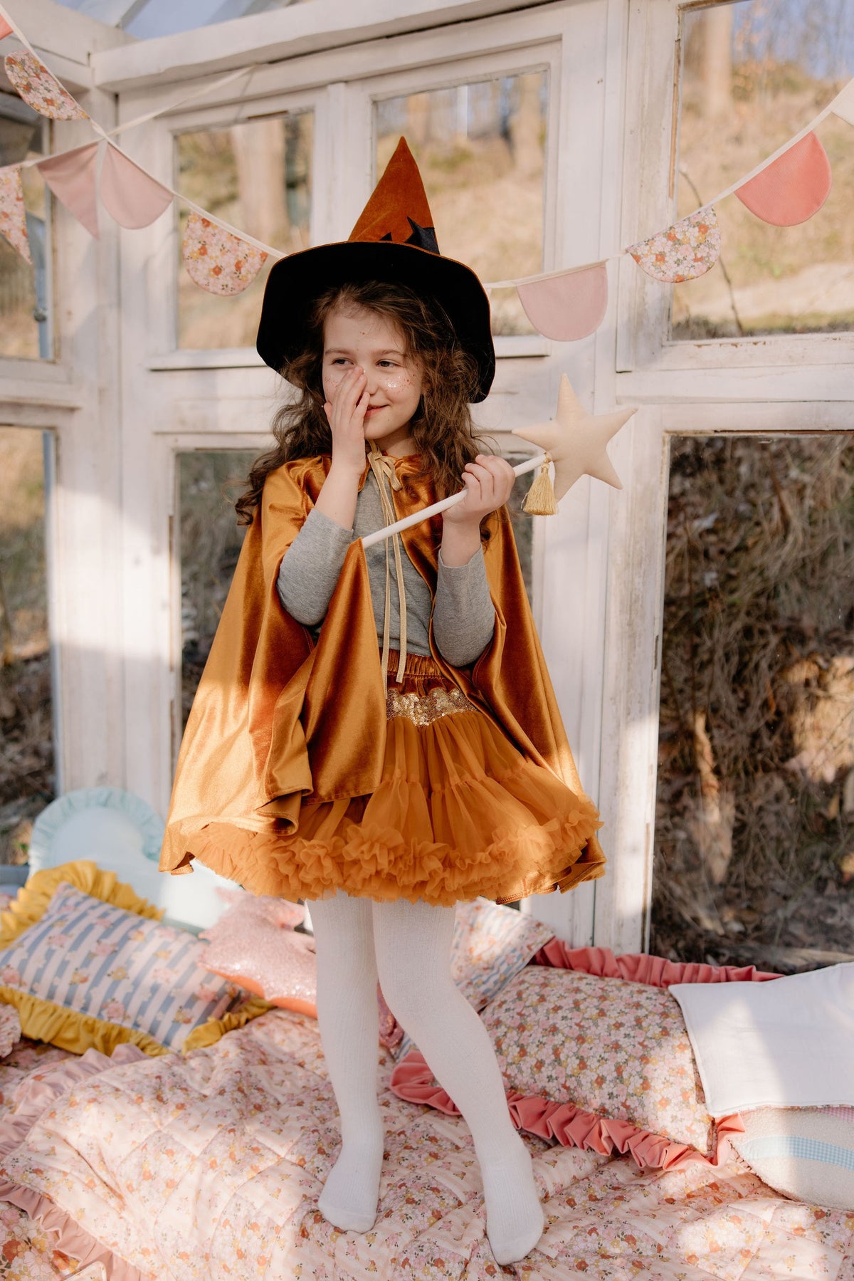Kinder-Kostümumhang – Golden Riding Hood, Gold – Produktansicht 5