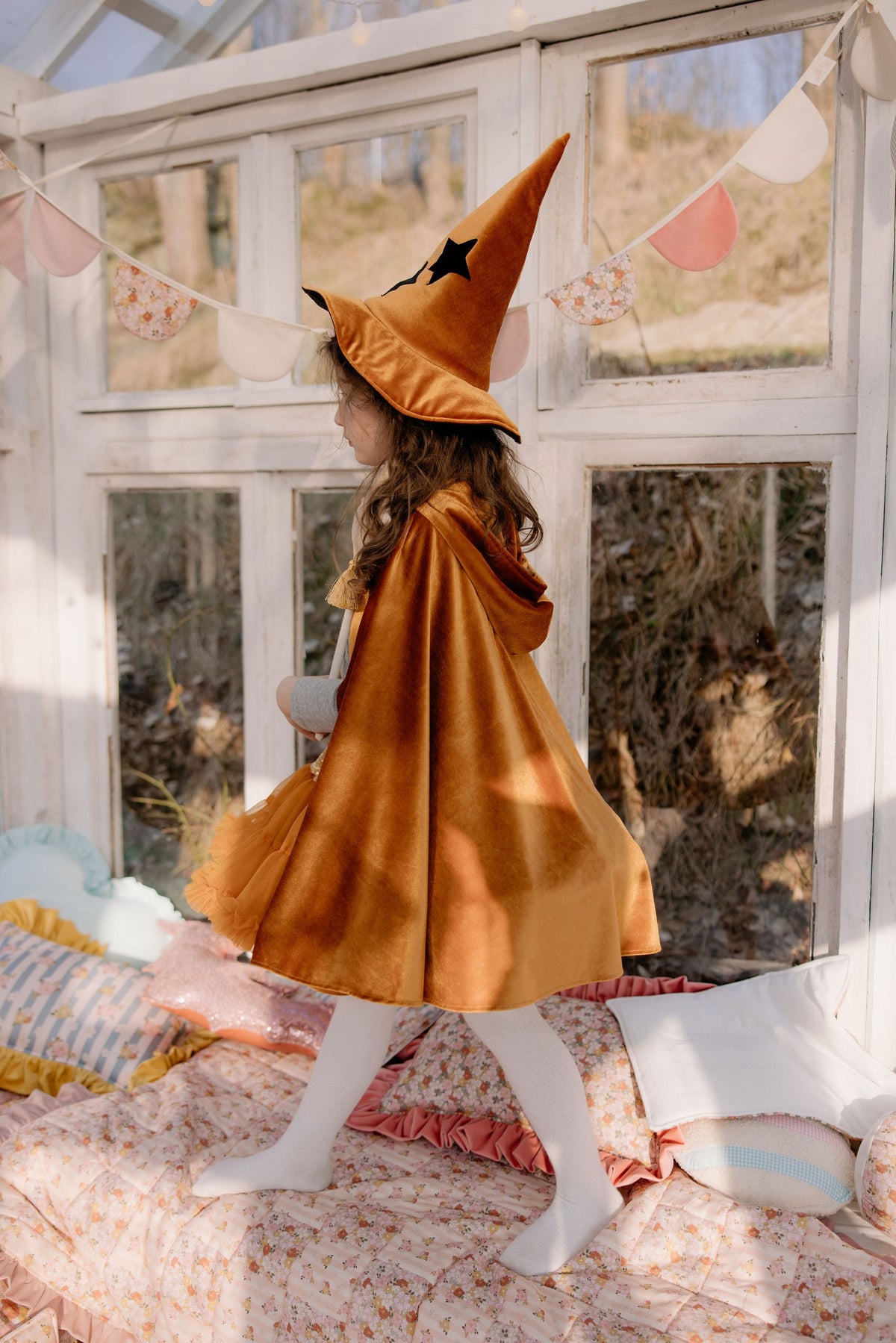 Kinder-Kostümumhang – Golden Riding Hood, Gold – Produktansicht 4