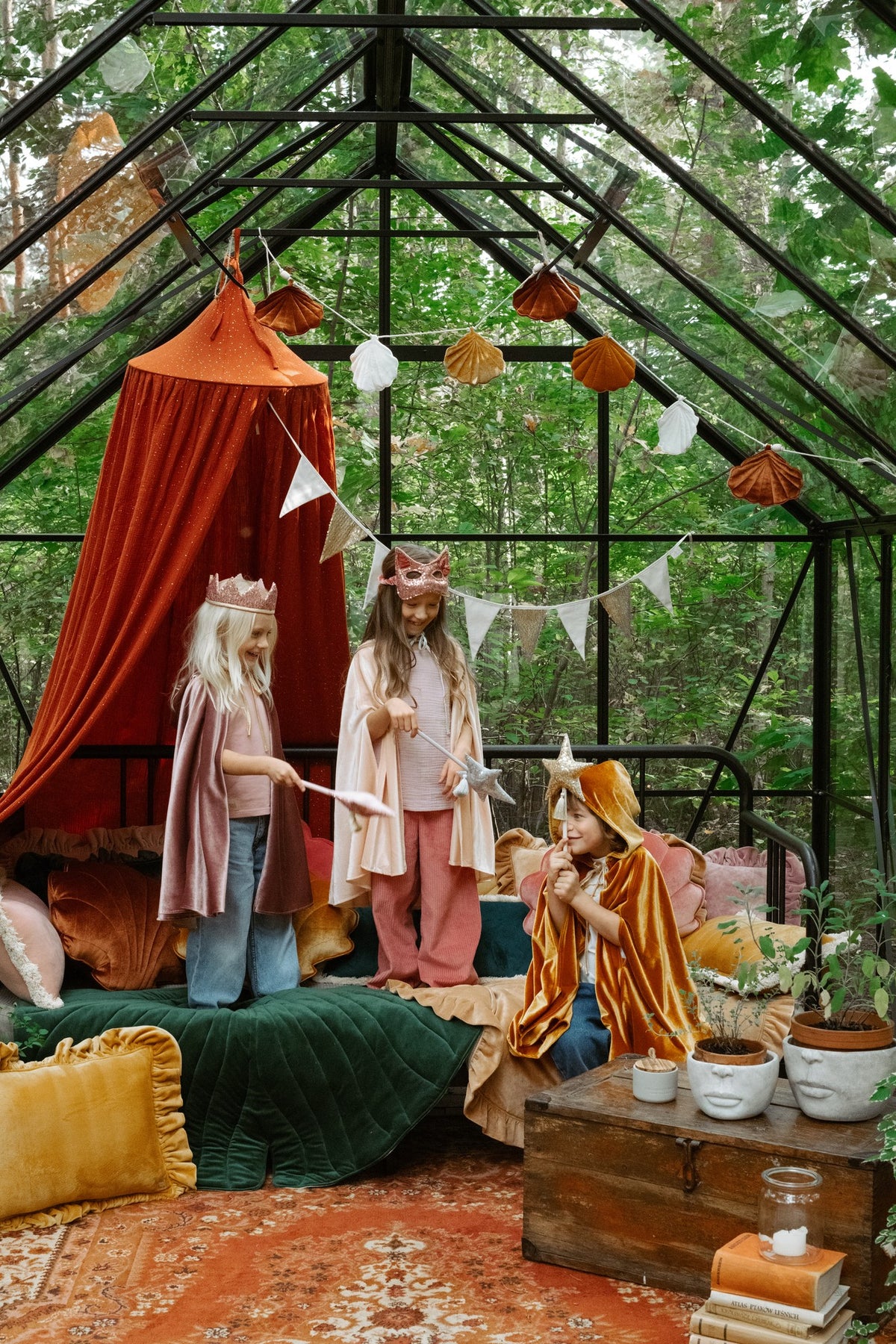 Kinder-Kostümumhang – Pink Riding Hood, Rosa – Produktansicht 5