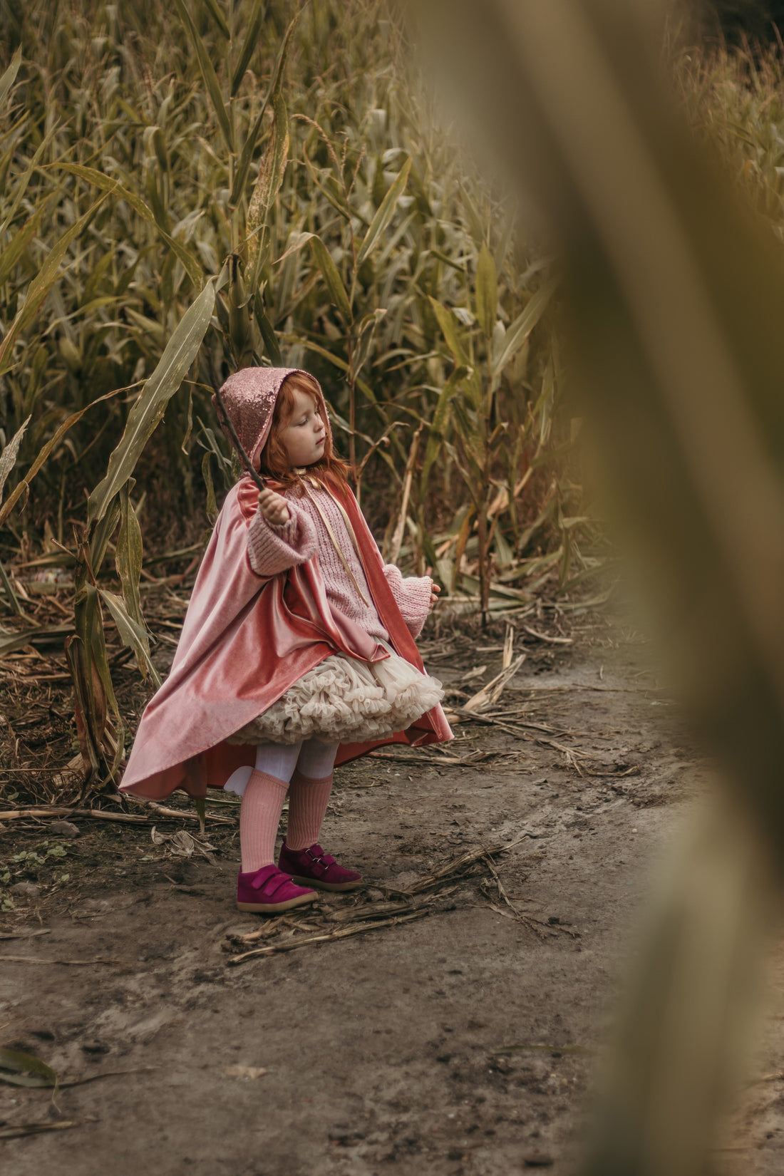 Kinder-Kostümumhang – Pink Riding Hood, Rosa – Detailansicht 4